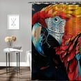 thumbnail image 2 of Orinice Colorful Parrot Bathroom Decor Set Luxurious Graphic Print Polyester Fabric Shower Curtain Set with Hooks 36x72, 2 of 7