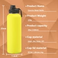 thumbnail image 6 of Arcticwind 40oz/1200ml Stainless Steel 304 Insulated Water Bottle with Handle - Large Capacity Thermal Cup for Outdoor, Travel, Sports, Camping & Hiking, Portable & Leakproof (BPA-Free), Yellow, 6 of 7