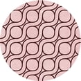 thumbnail image 1 of Ahgly Tapis Rond Lavable en Machine Intérieur Transitionnel Rose Clair, 5 Pieds Rond, 1 of 7