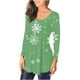 thumbnail image 1 of Tops para mujer Camisas Blusas Elegante Casual Camisas de manga larga Camiseta Estampado Cuello redondo Fruncido Jersey Blusa Odeerbi  ODB-5, 1 of 6