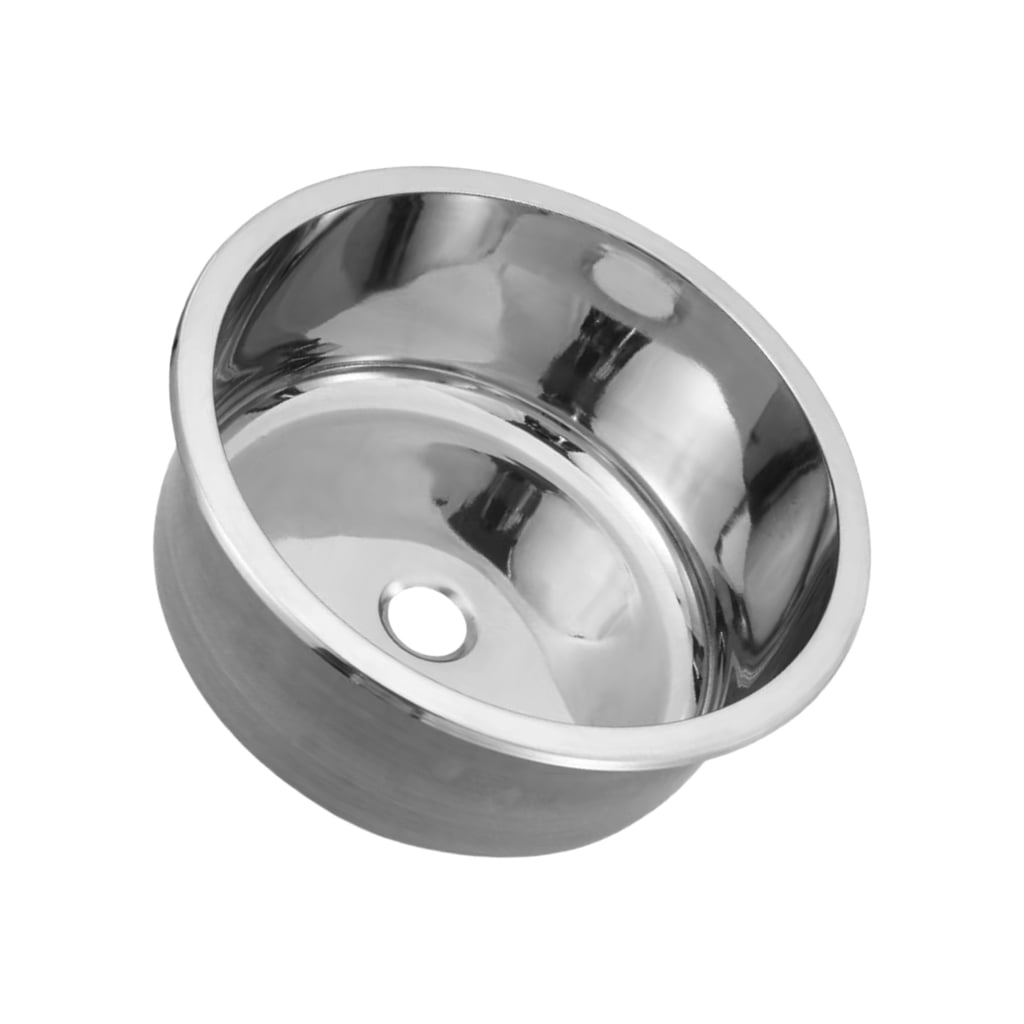 Round Single Tanks Dishwashing Basin Stainless Steels Kitchen Sinks Bathroom Hand Wash Basin Sink Dishwashing Pool