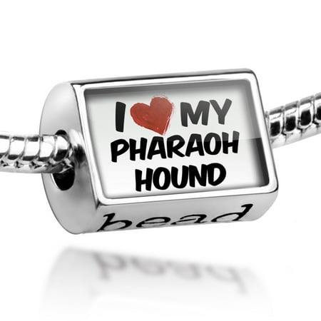 Bead I Love my Pharaoh Hound Dog from Malta Charm Fits All European Bracelets