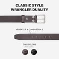 thumbnail image 4 of Cinturón de cuero para hombre Wrangler con hebilla removible, casual, 4 of 8