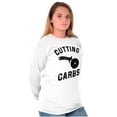thumbnail image 4 of Cutting Carbs Pizza Cutter Foodie Plus Size Long Sleeve Graphic Tee Shirt Brisco Brands 3X, 4 of 5