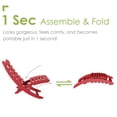 thumbnail image 4 of FURRYFECTION Adirondack Folding Xavier Chair Set of 2,HDPE All-Weather Portable Outdoor Chairs for Beach Pool Camping Fishing Fire Pit Patio Garden Indoors,Red, 4 of 8
