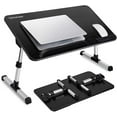 thumbnail image 1 of Plateau de Lit Pliable pour Bureau à Genoux, Support d'Ordinateur Portable à Hauteur et Angle Réglables, Plateau de Déjeuner Portable pour Canapé pour Travailler, Étudier, Lire et Écrire, 1 of 9