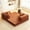 Reddish Brown, variant on Modern 3-Person Convertible Sleeper Sofa Bed, 4-in-1 loveseat Sleeper, Comfy Removable Floor Couch for Living Room with Detachable and Washable Fabric
