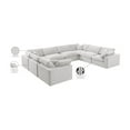 thumbnail image 2 of Meridian Furniture Comfy Cream Velvet 8-Pc. Modular Sectional, 2 of 11