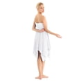 thumbnail image 2 of DPOIS Women Spaghetti Strap Lyrical Dance Costume Asymmetric Contemporary Dance Dress White L, 2 of 7