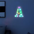 thumbnail image 7 of Letter A LED Marquee Light with Remote - 16 Multicolor Changing USB/Battery Powered White PVC, Party Bar Home Wall Decor, 7 of 7