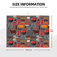 thumbnail image 2 of Fotbe BBQ Icons Alfombrilla de Secado para Cocina con Estampado, 18x24 Pulgadas, 2 of 7