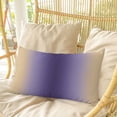 thumbnail image 4 of Purple Yellow Ombre Pillow Covers, Linen Long Throw Pillow Case, Farmhouse Modern Gradient Art Holiday Pillow Protector Decorative Cushion Cover for Living Room/Bedroom 20" x 30", 4 of 8