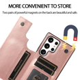 thumbnail image 5 of Decase for Samsung Galaxy S24 Plus 2024 New Case Wallet,Ultra Thin Scratch-resistant Leather Cover Retro Shockproof Magnetic Clasp Card Case Shell p0for Galaxy S24 Plus,Rosegold, 5 of 7