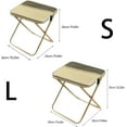 thumbnail image 3 of Foldable Backpack Stool, Portable Mini Outdoor Camping Folding Seat with Adjustable Shoulder Strap, Mini Camping Collapsible Stool for Camping, Fishing, Hiking (Khaki, Large), 3 of 7