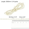 thumbnail image 2 of Unique Bargains Chaîne Perlée de 2,19 Verges pour Stores à Rouleau, Cordon pour Pièces de Réparation de Fenêtre, Beige, 2 of 5