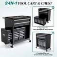 thumbnail image 7 of Howsvn 2-in-1 8-Drawer High-Capacity Rolling Tool Storage Cabinet with Detachable Top Box, Lockable Wheels & Adjustable Shelf - Heavy-Duty Metal Cart for Garage & Workshop, 7 of 7