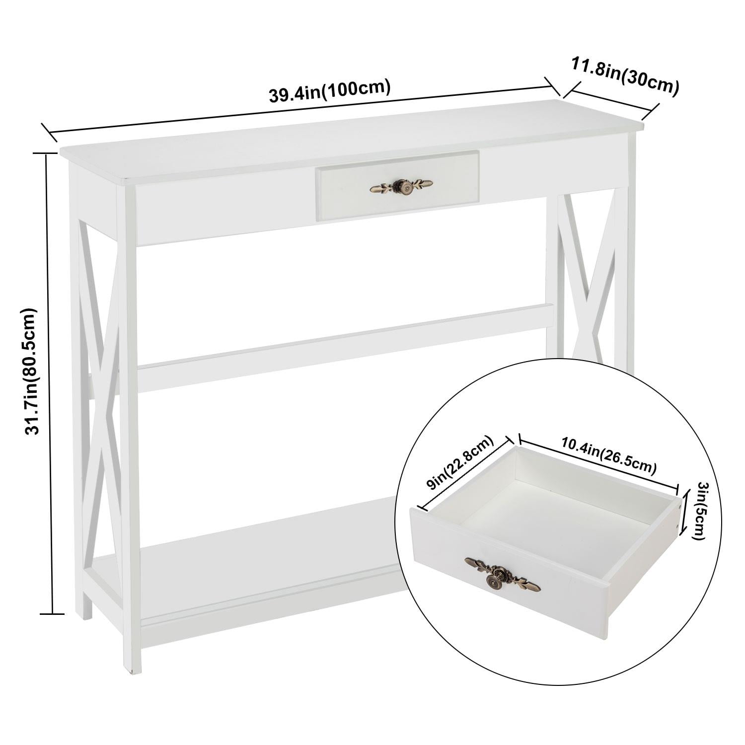 Ktaxon Console Side Table Sofa Table Entryway Table for Living Room Bedroom Entryway, Easy Assembly