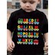 thumbnail image 1 of Boys Casual Comfy Summer Short Sleeve Crew Neck T-shirt - Colorful Alphabet Letters Pattern Trendy Summer Gift, 1 of 6