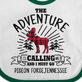 thumbnail image 4 of Inktastic Pigeon Forge Tennessee The Adventure is Calling and I Must Go Boys or Girls Baby Bib, 4 of 4