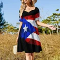 thumbnail image 2 of PUERTO RICAN FLAG ||| by solomaskx Sleeveless Dress cocktail dresses womans clothing, 2 of 6