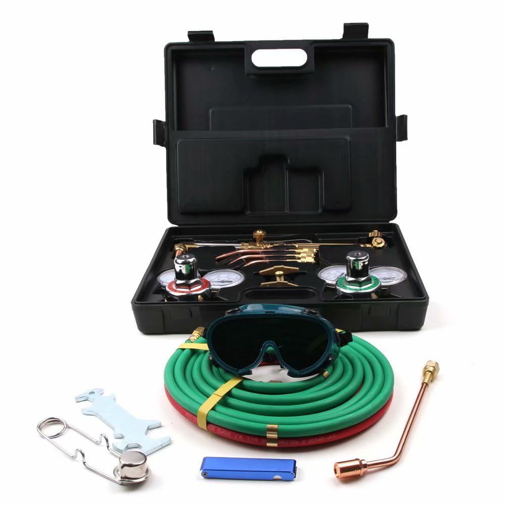 Gas Welding Cutting Torch Kit, Portable Oxy Acetylene Oxygen Brazing