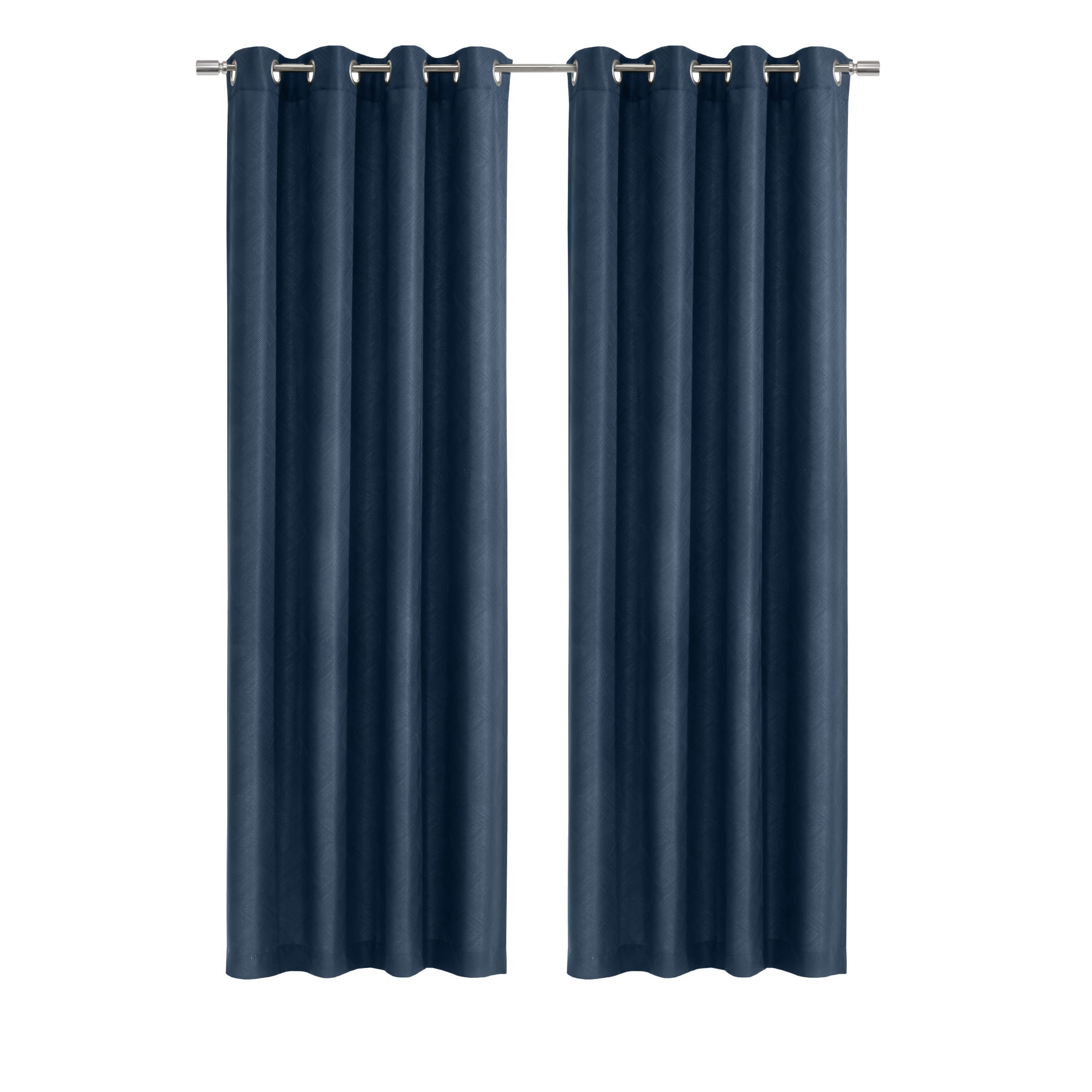 Loft Living Amora Light Filtering Grommet Indoor Curtain 52 x 63 in Navy