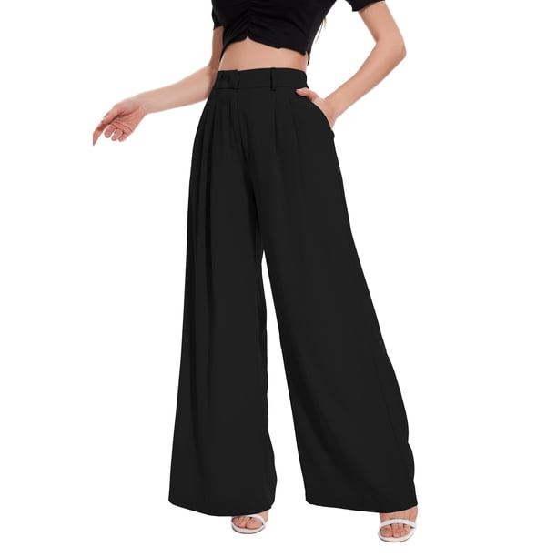 Pantalones Palazzo FUNYYZO de cintura ancha y cintura alta para mujer