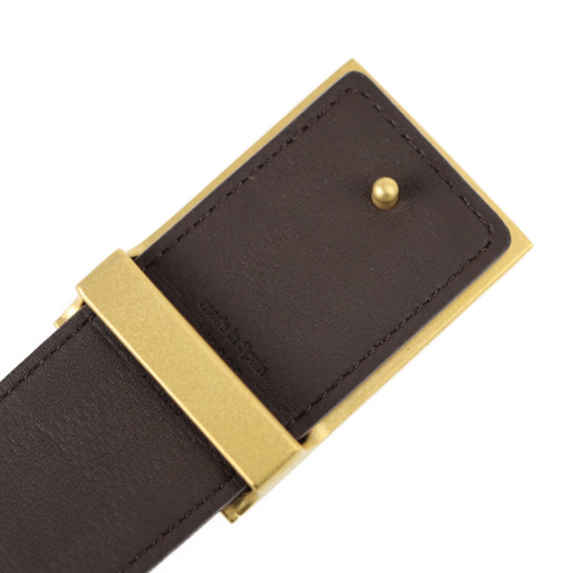 Louis Vuitton Vintage - Damier Ebene Inventeur Belt - Marrone Oro - Cintura  in Pelle - Alta Qualità Luxury - Avvenice