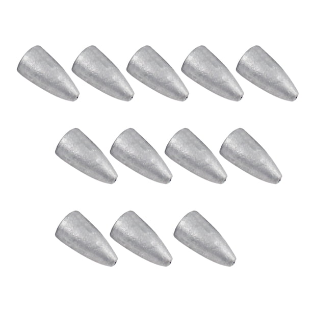 Toystoory Colgante de ojiva de con agujero pasante, pared interior lisa, diseño aerodinámico, pesos, superficie brillante, equipo de pesca Pescar 5g Toystoory OD020945-03