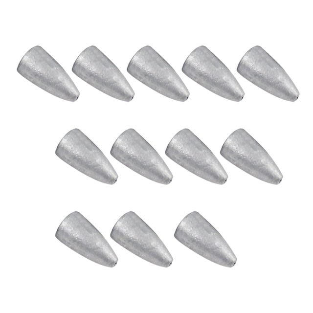 Wosthever Colgante de ojiva de con agujero pasante, pared interior lisa, diseño aerodinámico, pesos, superficie brillante, equipo de pesca Pescar 5g Wosthever OD020945-03