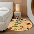 thumbnail image 2 of Ladybugs Eucalyptus Round Area Rug 3.3Ft Washable Circle Rugs for Dining Room Table, Spring Botanical Leaves Yellow Non-Slip Carpet Floor Mats Indoor Outdoor Carpet Runner Aesthetic Home Decor, 2 of 8