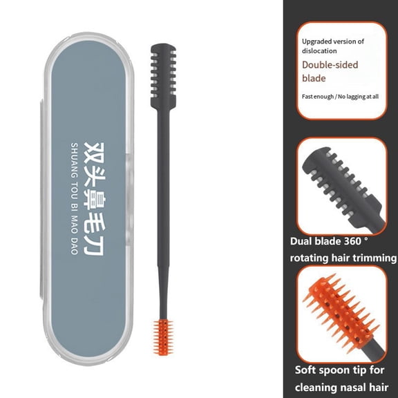 Nasal Hair Cutter, Double Sided Portable Nose Hair Trimmer for Women Men, Washable Nose Hair Remover 1PC[Box]