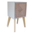 thumbnail image 1 of Buro Recamara Mueble Minimalista Blanco Relieve Ensamblado, 1 of 4