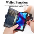 thumbnail image 2 of Ancove for iPhone 15 Pro Wallet Case,Business Stitching Pattern PU Leather [RFID Blocking] Credit Card Slots Kickstand Shockproof Magnetic Flip Cover Case ,Darkblue, 2 of 7