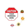 thumbnail image 4 of Caution Your Own Wording Here Novelty Display Outdoor Indoor Unique Aluminum Metal Sign 12"x12", 4 of 5