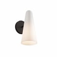 thumbnail image 2 of Modway Beacon 1-Light Metal and Glass Wall Sconce in Opal/Black, 2 of 7