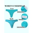 thumbnail image 5 of GaaiKei Women's Cotton Thongs Breathable Bikini Panties Underwear 6-Pack,Size 8, 5 of 5