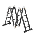 thumbnail image 5 of KFFKFF Versatile Collapsible Ladder, 7-Function High-Reaching Step Ladder, Dual-Structure 4-Step with Scaffold Board Telescopic Ladder, 15.5ft Accessible Elevation Sturdy, 330 lbs Load Limit, 5 of 9