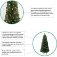 thumbnail image 5 of Vienna 4.5ft Prelit Slim Artificial Christmas Tree with 444 Branch Tips, 150 Warm Lights and Metal Stand, 25" wide Realistic Skinny Pencil Christmas Tree with Lights by Naomi Home, 5 of 13