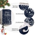 thumbnail image 2 of Navy Blue Christmas Shower Curtains for Bathroom, Waterproof Fabric Bath Curtains Decor, Bath Tub Curtain White Xmas Snowflake Winter Decorative Shower Curtain Sets with 12 Hooks, 72x72 Inch, 2 of 8