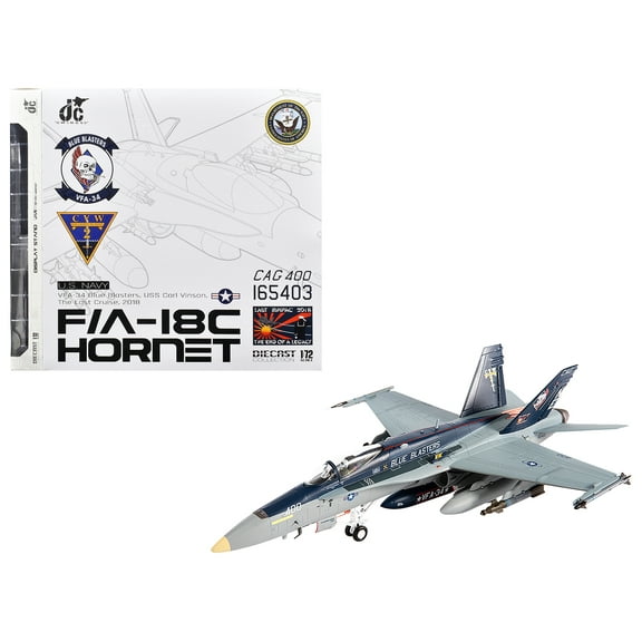 McDonnell Douglas F/A-18C Hornet Aircraft United States Navy 1/72 Diecast Model by JC Wings