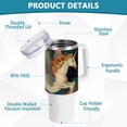 thumbnail image 4 of SKYSONIC Insulated Tumblers with Lids and Straws Handles 40oz Water Bottle Pegasus 2 Travel Mug Reusable Stainless Steel Thermos Vacuum, 4 of 7