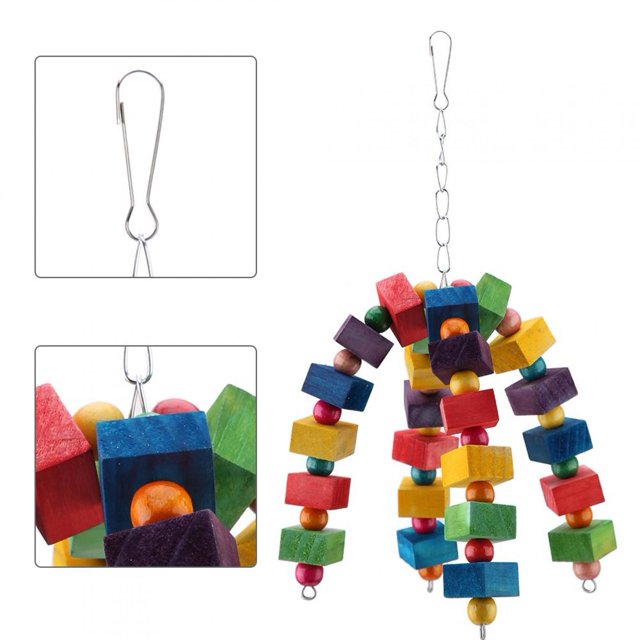 Juguete De Juego Con Percha Juguete De Loro De Madera, Juguete De Loro Colgante, Para Pájaros De Loro ANGGREK Otros