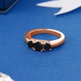 thumbnail image 4 of Gem Stone King 0.92 Ct Round Black Onyx 18K Rose Gold Plated Silver Ring (Size 6), 4 of 4