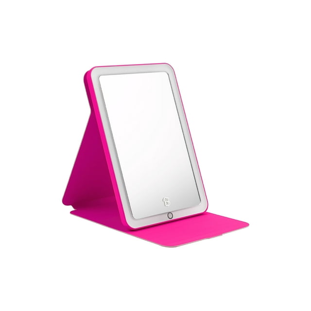 Espejo de viaje eKids Barbie con luz y soporte ajustable