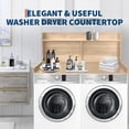thumbnail image 6 of 2-Tier Washer Dryer Countertop, Wood Laundry Countertop with 2.75" H Edge Rails, Waterproof Washer Dryer Cover with Anti-Slip Pads for Laundry Room Organization and Storage, Walnaut/Natural/White, 6 of 7