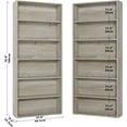 thumbnail image 3 of IRONCK Bookshelves and Bookcases Set of 2 Floor Standing 6 Tiers Display Storage Shelves 70 in Tall Bookcase Home Decor Furniture for Home Office, Living Room, Bed Room, 3 of 14