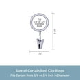 thumbnail image 4 of Kenney Clip Rings for 5/8" to 3/4" Diameter Curtain Rods, Brushed Nickel, Set of 14, 4 of 5