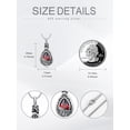 thumbnail image 6 of 925 Sterling Silver Butterfly Urn Necklace for Ashes - Teardrop Red Crystal Cremation Jewelry for Women - Vintage Memorial Keepsake Pendant with 22+2" Chain, 6 of 10