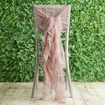 Efavormart 1 Set Wedding Chiffon Chair Sashes Aisle Decorations Draping Fabric Wrinkle-Free Dusty Rose Chair Cover for Party Ceremony Reception Floral Arrangement Banquet Outdoor Decor